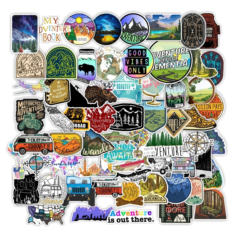Stickers - Avontuurlijke Reizen / 66 stuks