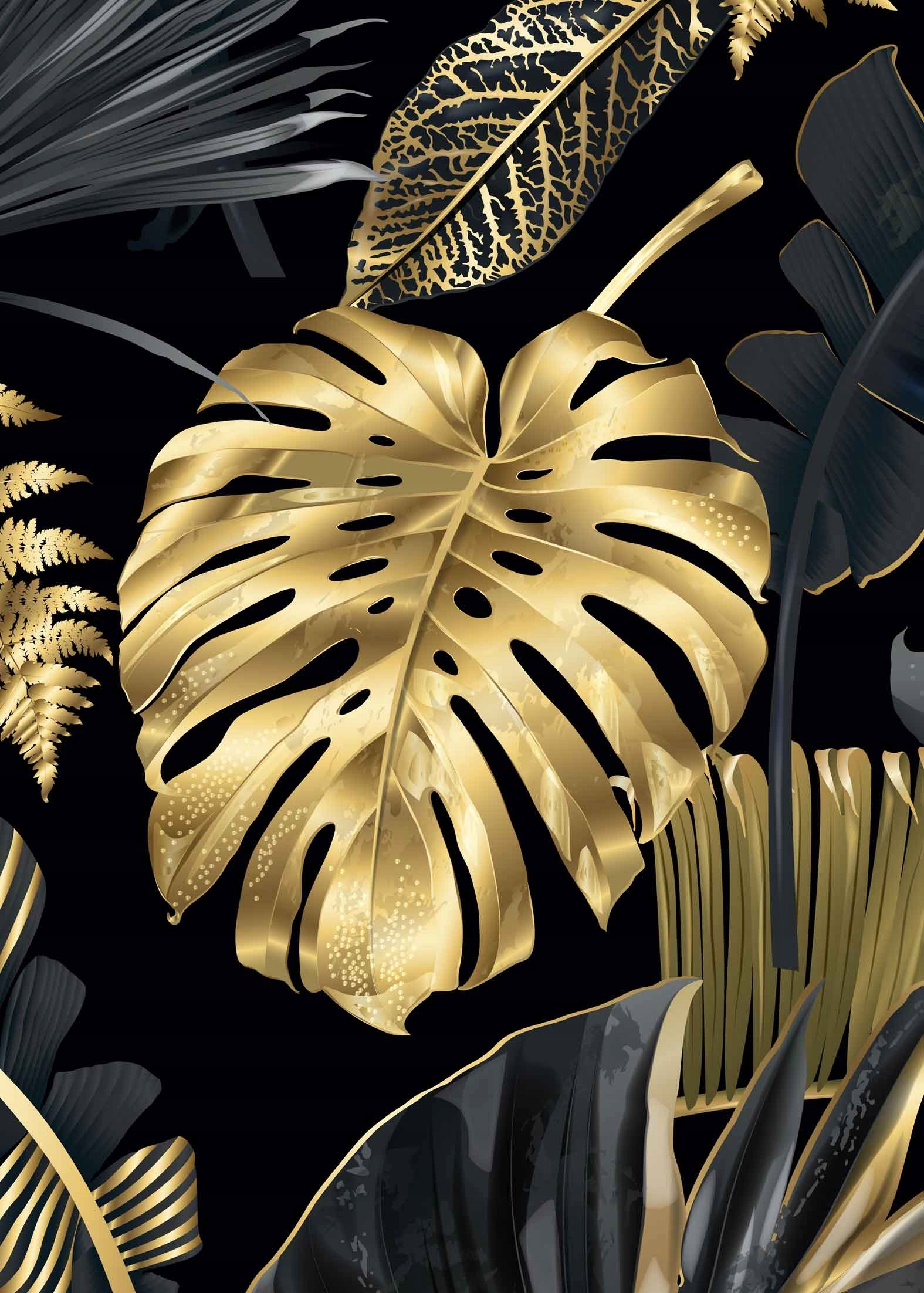 Poster - Monsterablad / Goud