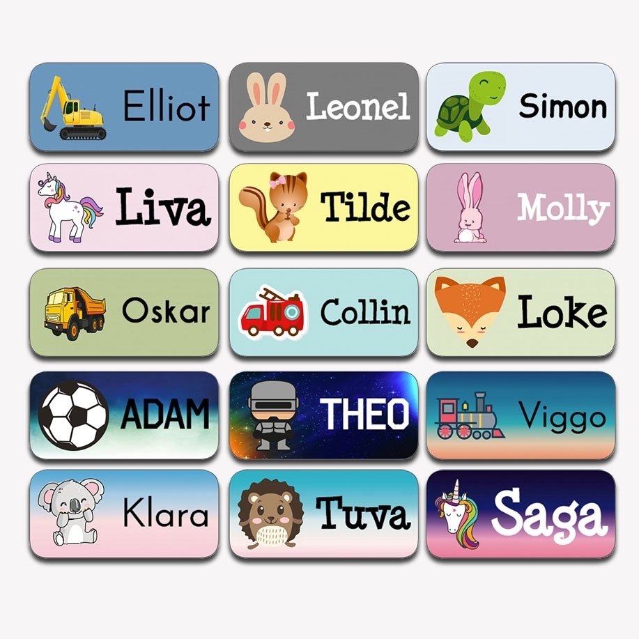 Naamstickers 74 stuk