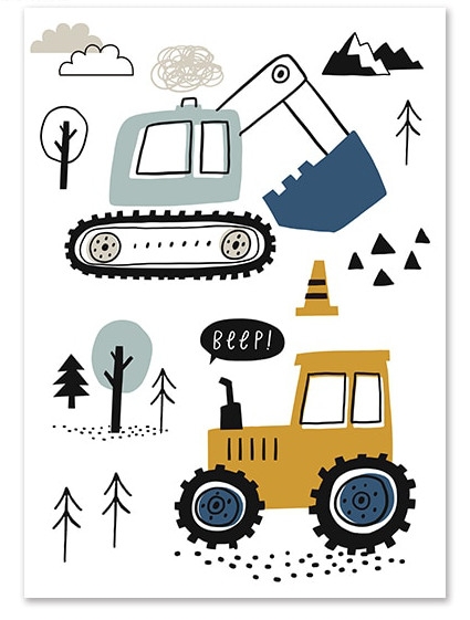 Poster - Bouwvoertuigen / 02