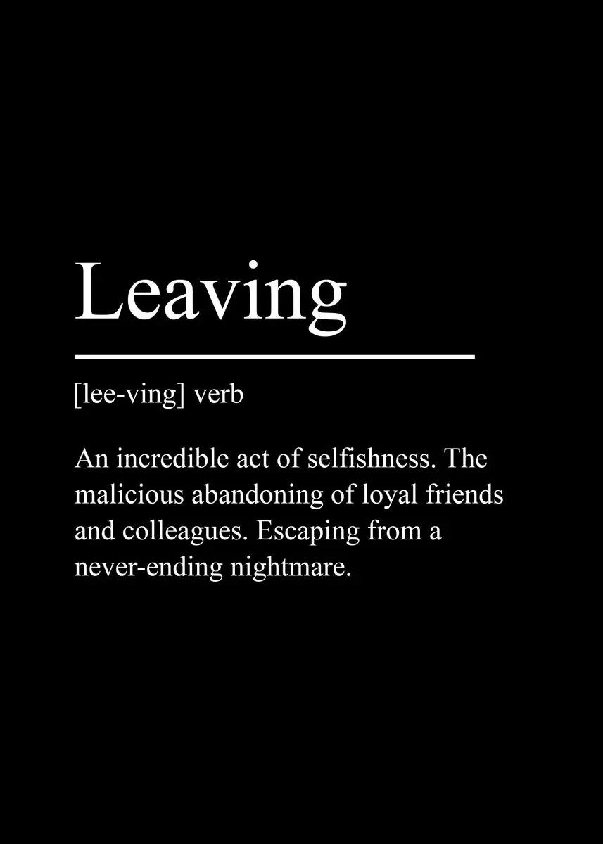 Poster - Leaving