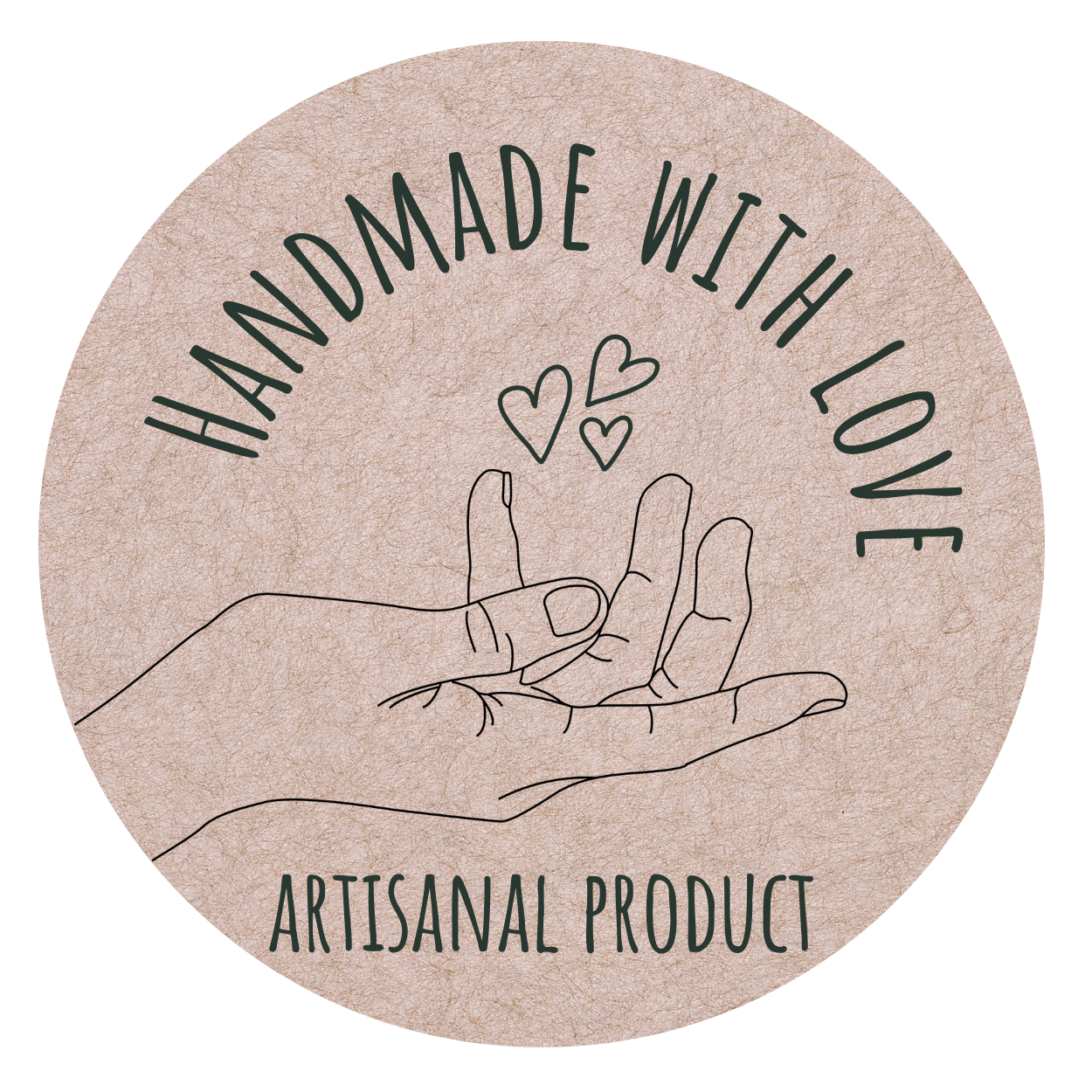 Cirkel Label - Persoonlijke Sticker - Handgemaakt met Liefde