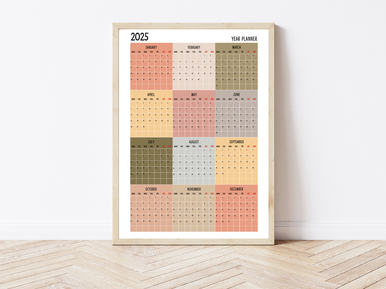 2025 Jaarplanner Poster