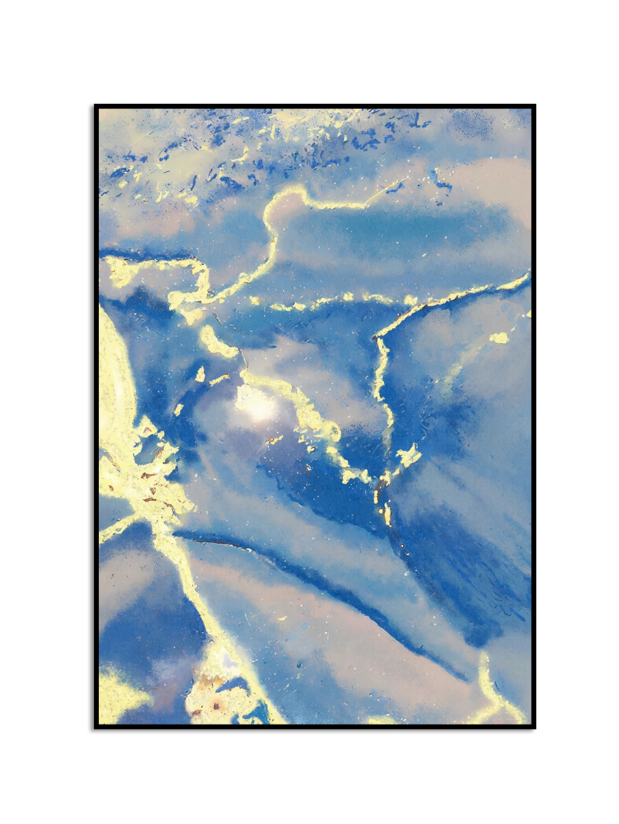 Abstract Blauwe Kunst Poster