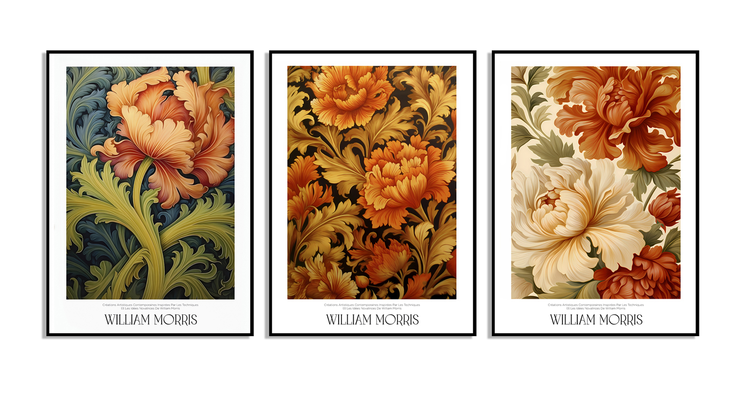 William Morris Poster Set van 3