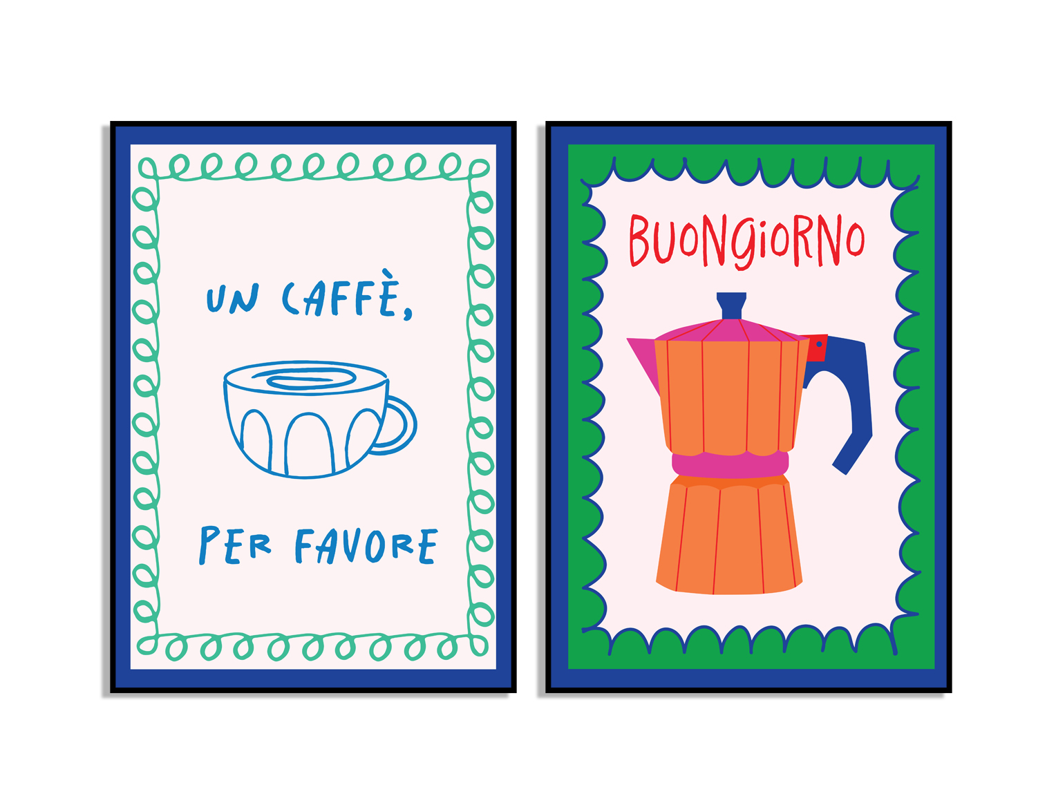 Poster - Buongiorno Koffieset / Set van 2