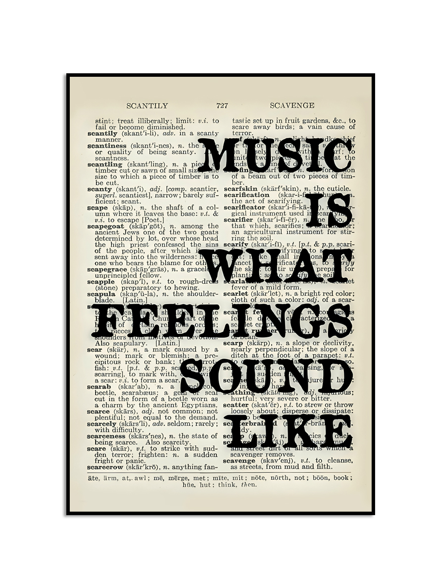 Muziek is wat gevoelens betekenen poster