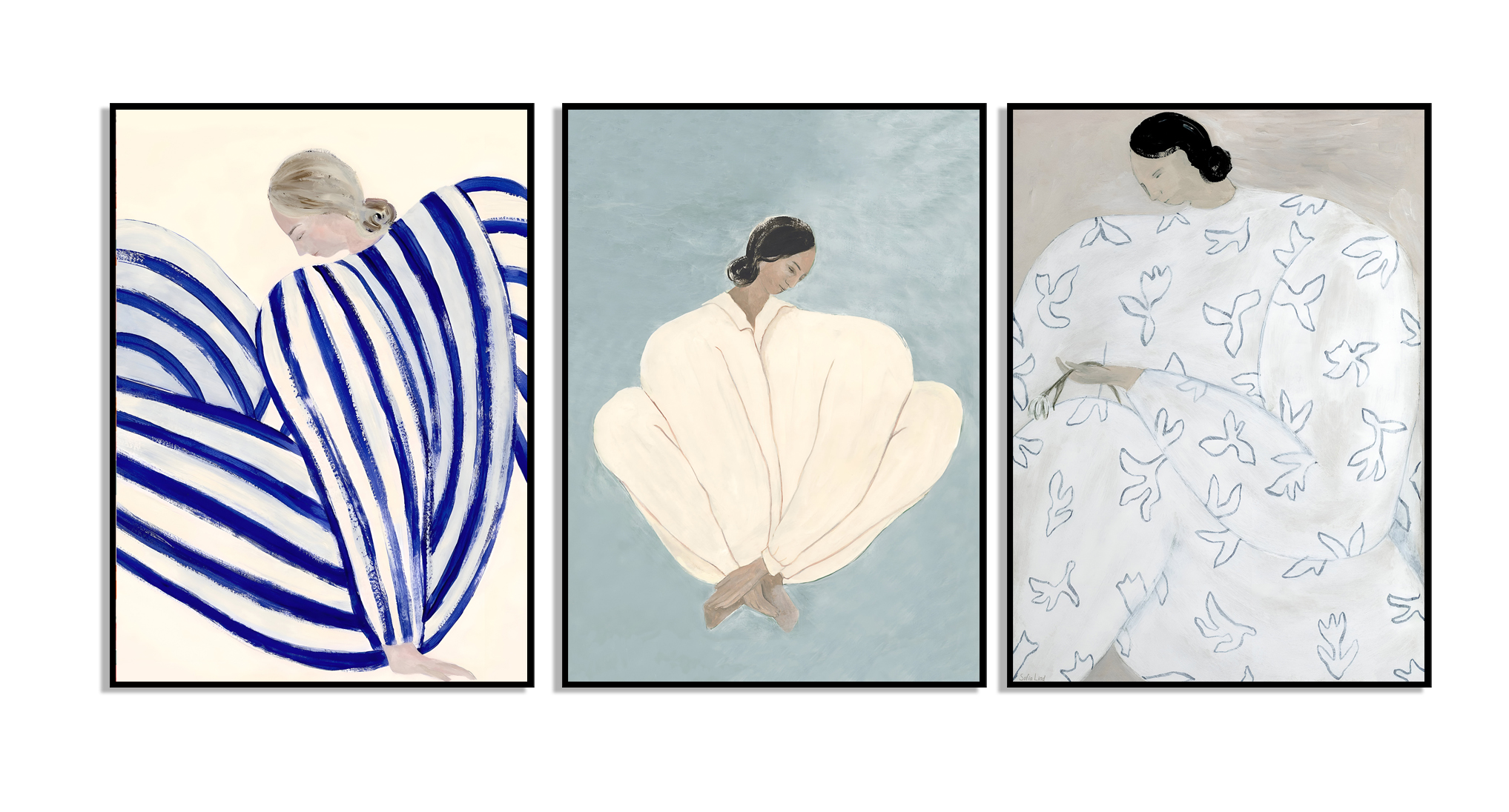 Elegante Kunst Poster Set - Set van 3