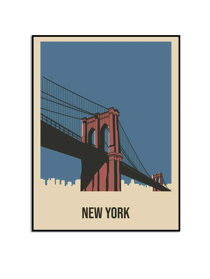 New York Brug Muurposter