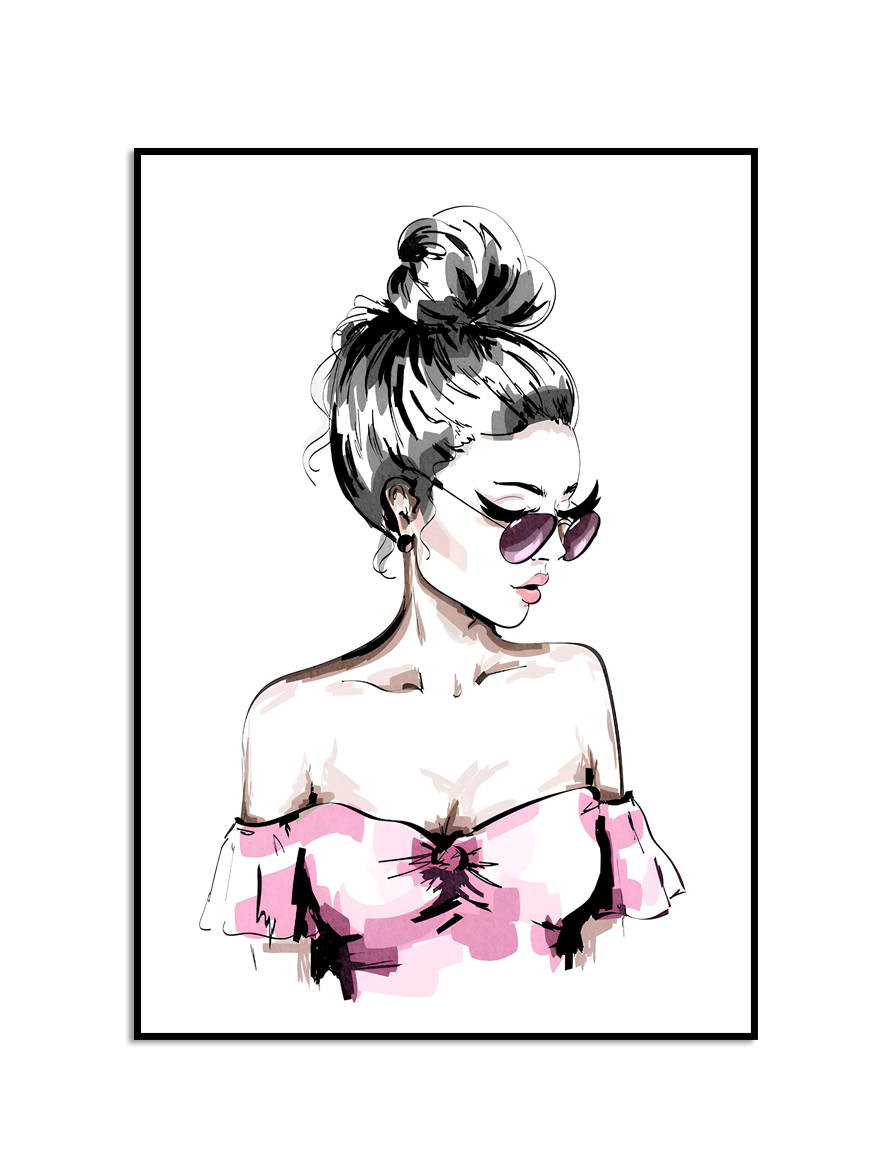 Poster - Vrouwenportret