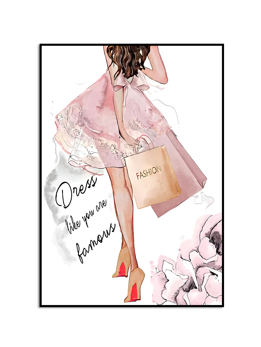 Poster - Vrouwenportret / Dress like you are famous