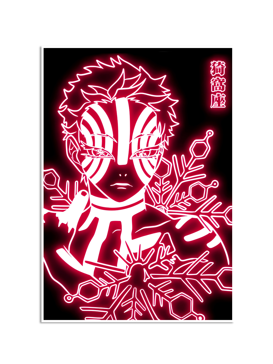 Poster - Japanse Anime Figuur / Neon / 06