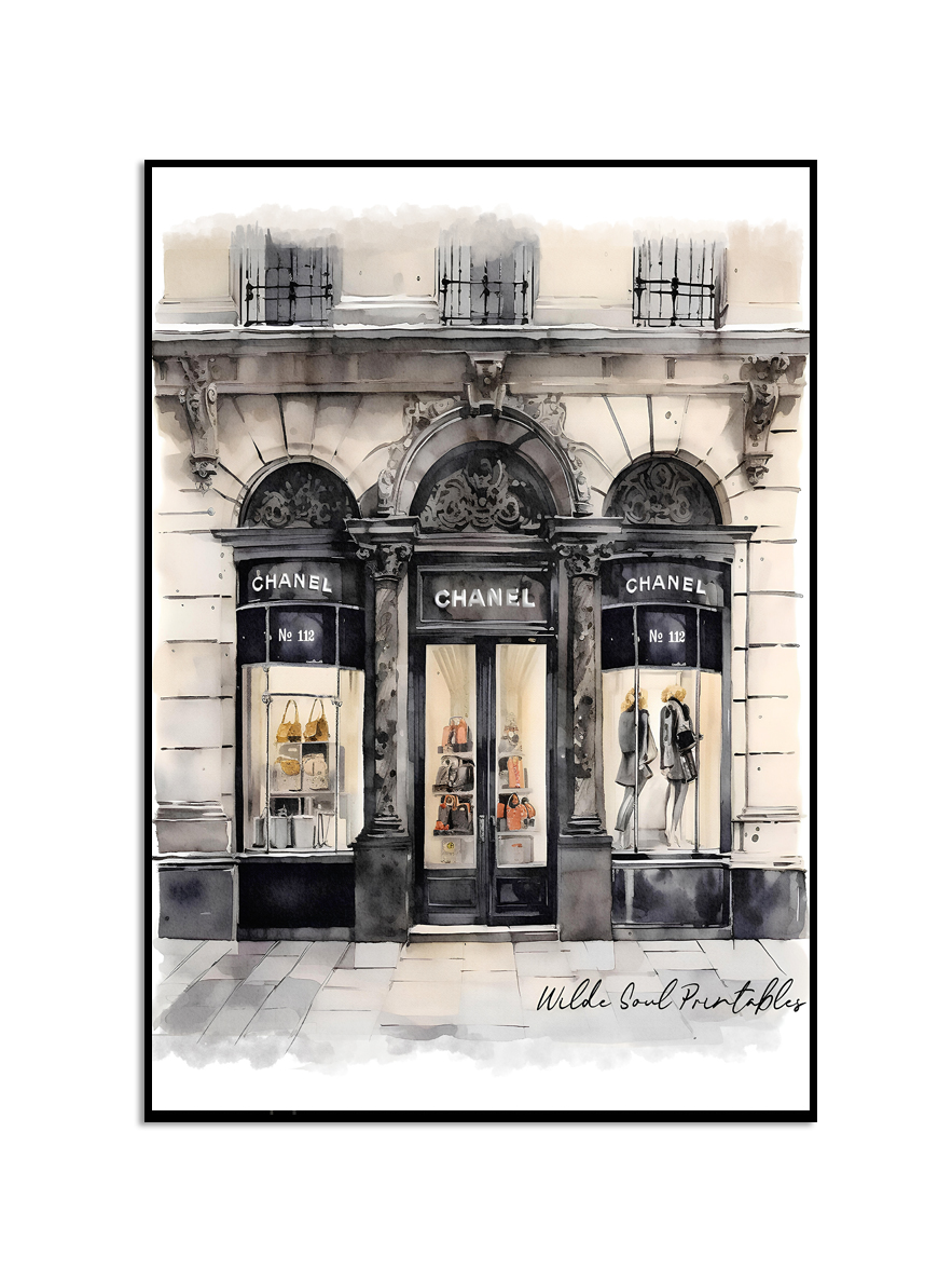 Chanel winkel kunstposter
