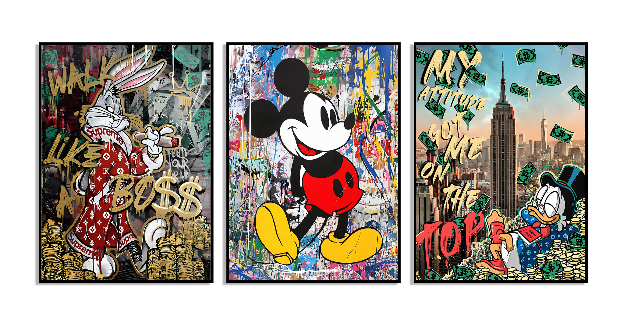 Cartoon Icoon Muurposter - Set van 3
