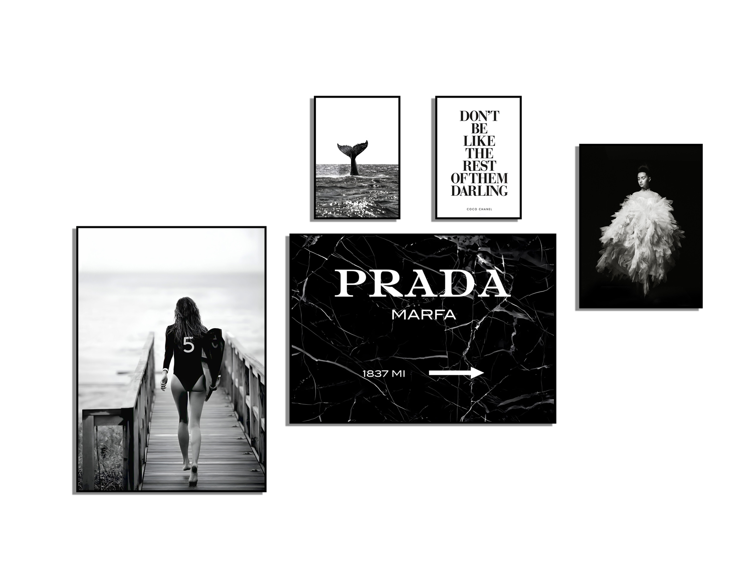 Poster - Uitingen van Elegantie / PRADA / Set van 5