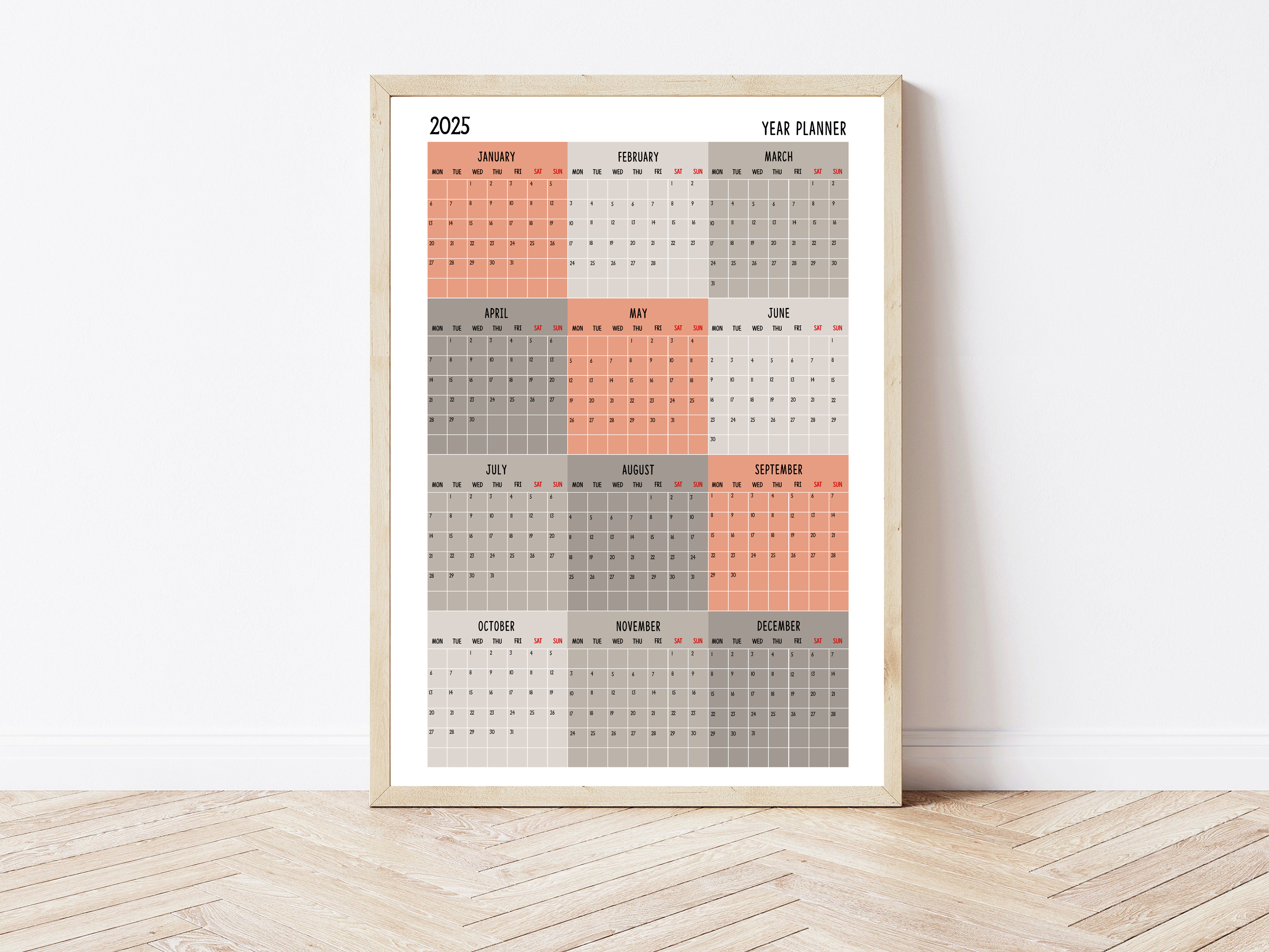 2025 Jaarplanner Poster