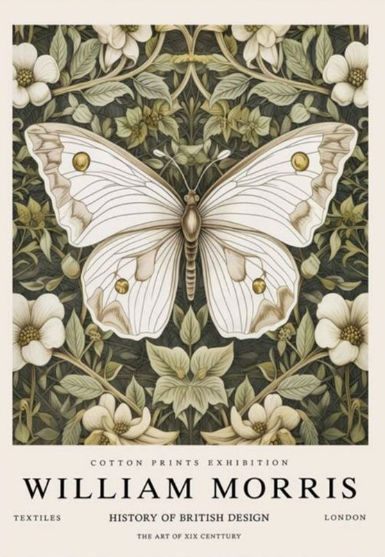 William Morris Vlinder Poster