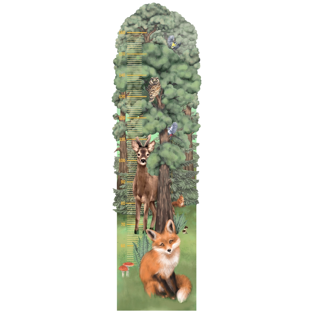 Muursticker - Hoogtemaat / Bos