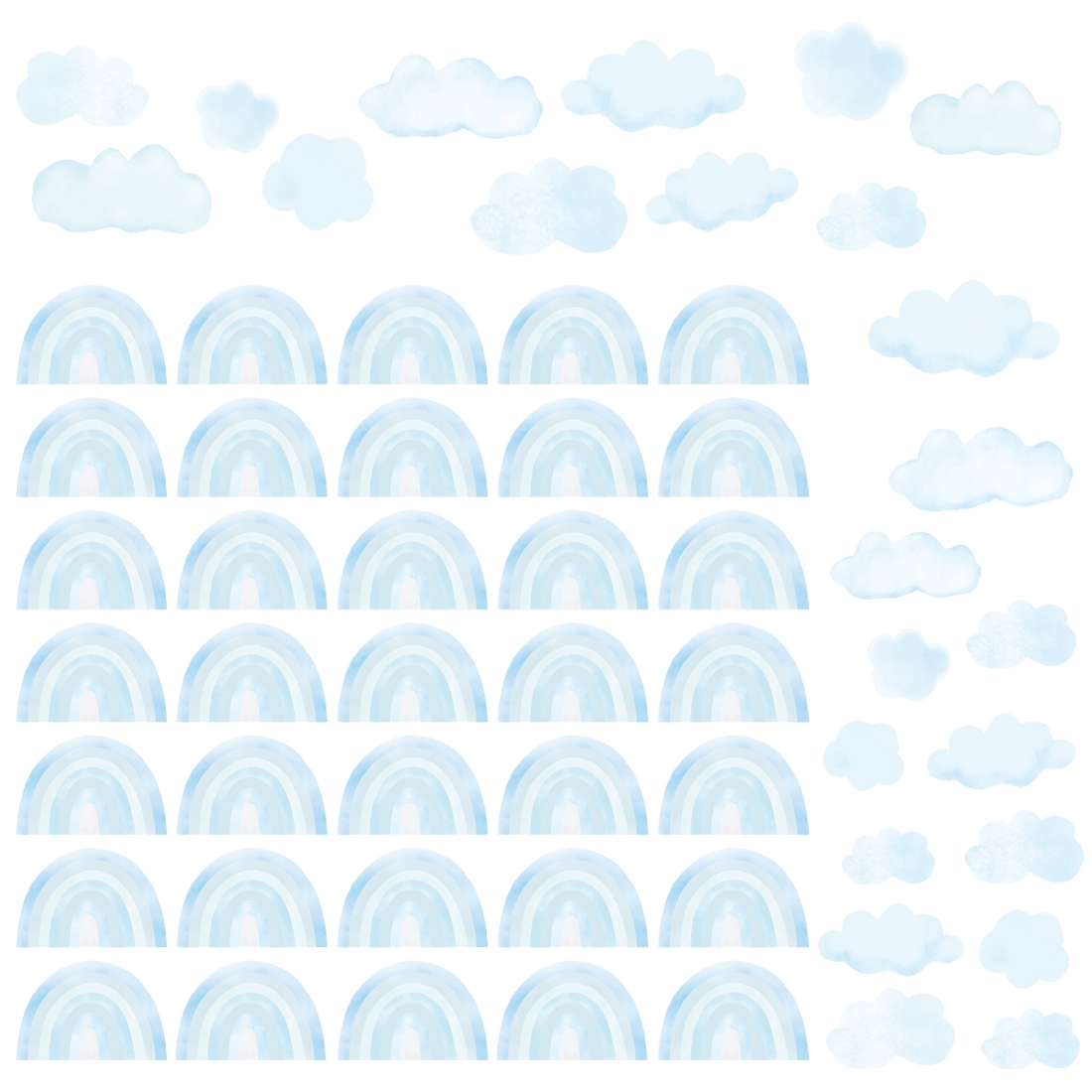 Muursticker - Mini Regenbogen / Blauw