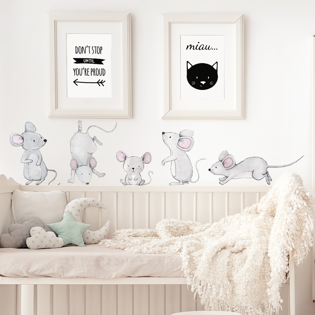 Muursticker - Muizen Familie