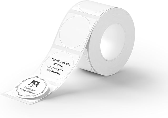 NIIMBOT Label voor B21 / B1s 40x40 mm 180 stuks / Wit