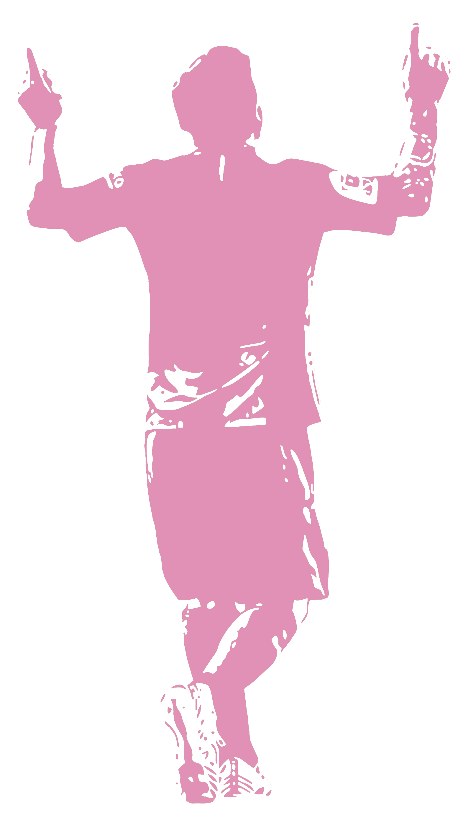 Wallstickers - Football Player / Personalised Name and Number-New-Pink-S (32x57cm)