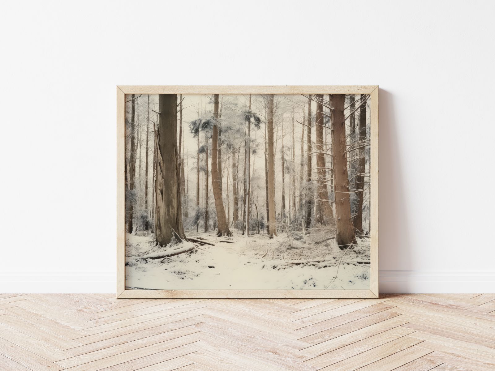 Poster - Winterbos Sereniteit