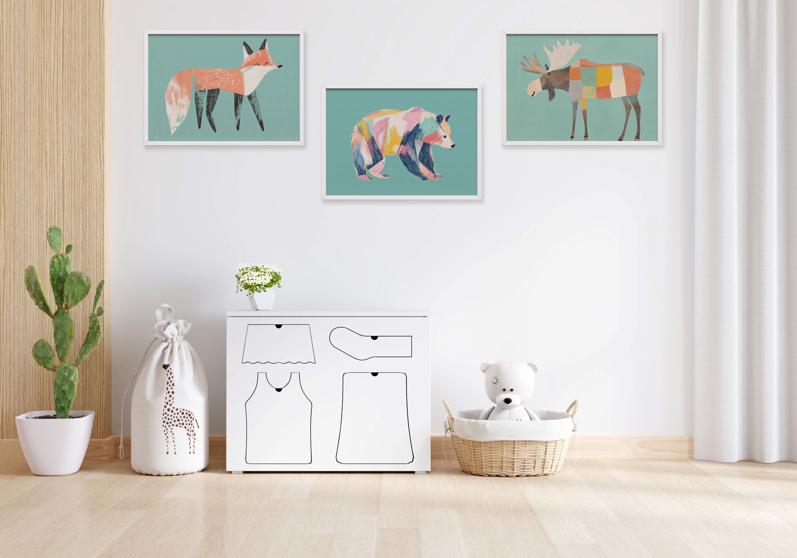 Poster - Artistieke Dieren / Set van 3