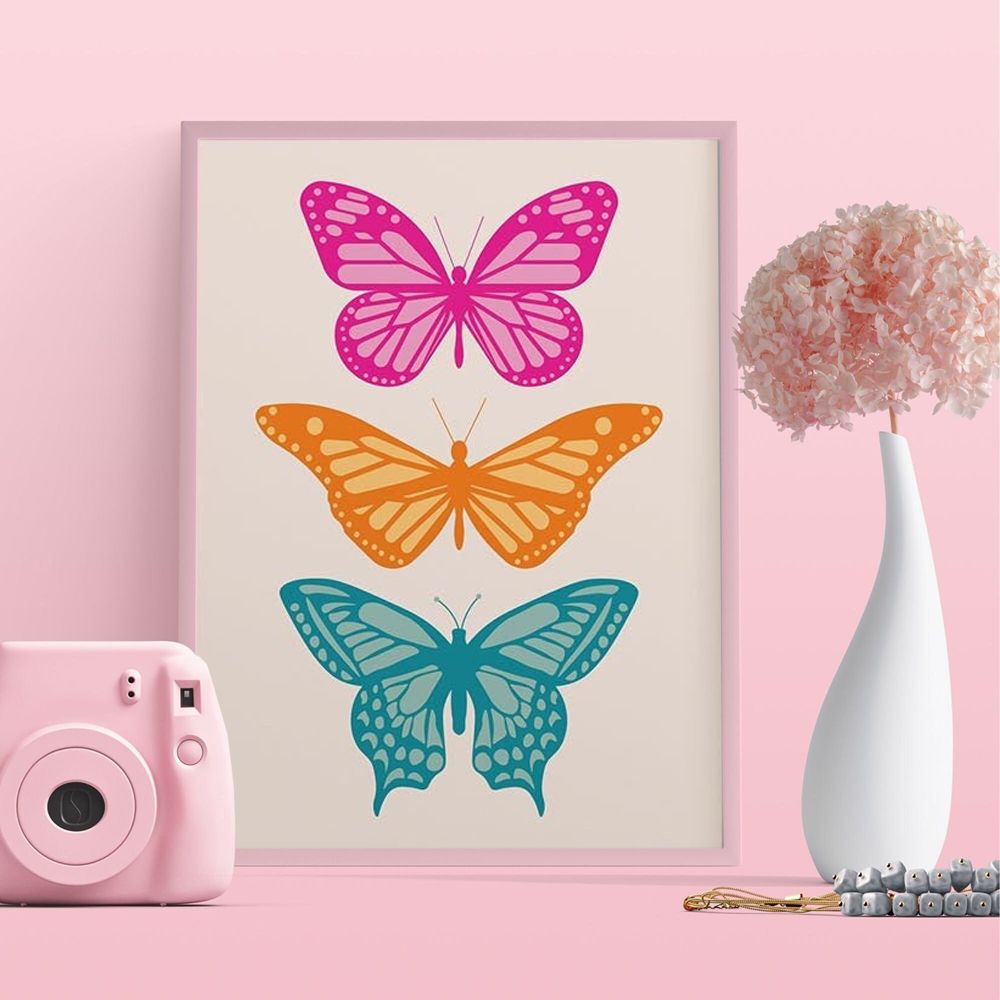 Vlinder Illustratie Poster