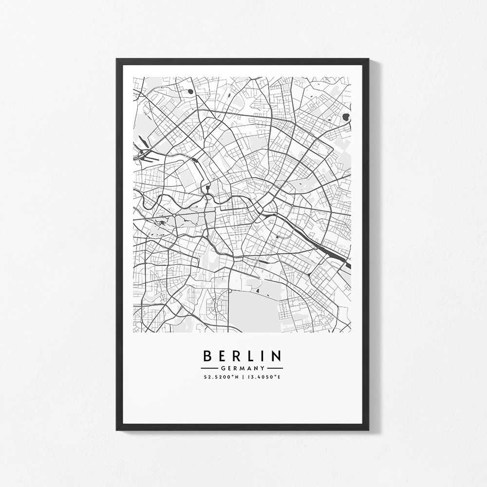 Poster - Berlijn Kaart