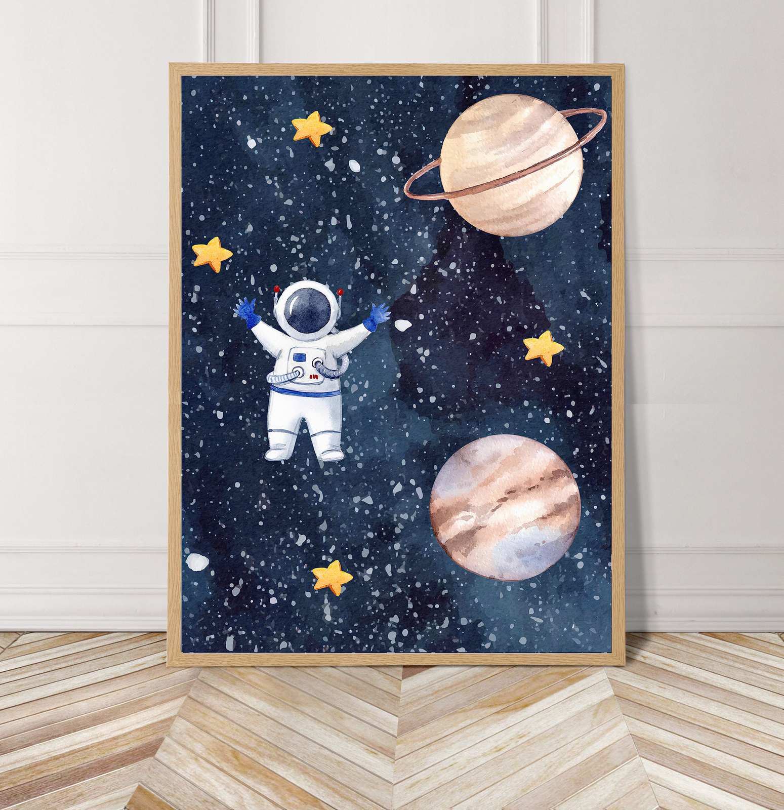 Astronaut in de ruimte poster