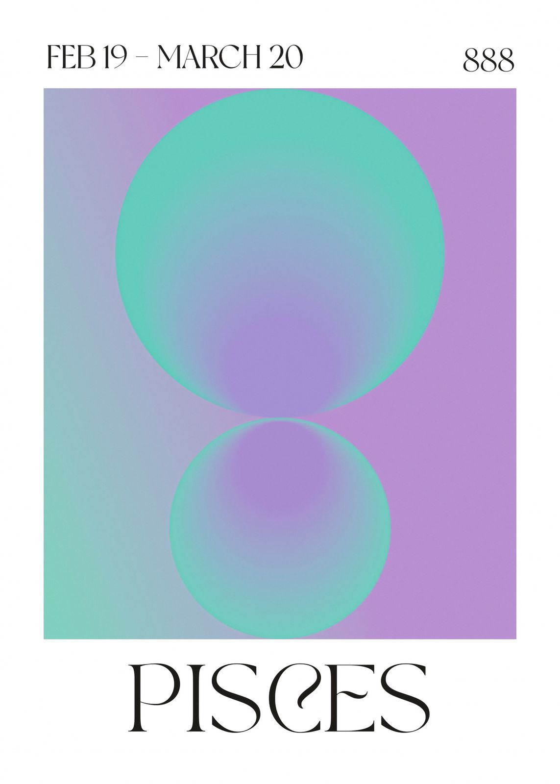 Poster - Vissen Zodiac Kunst