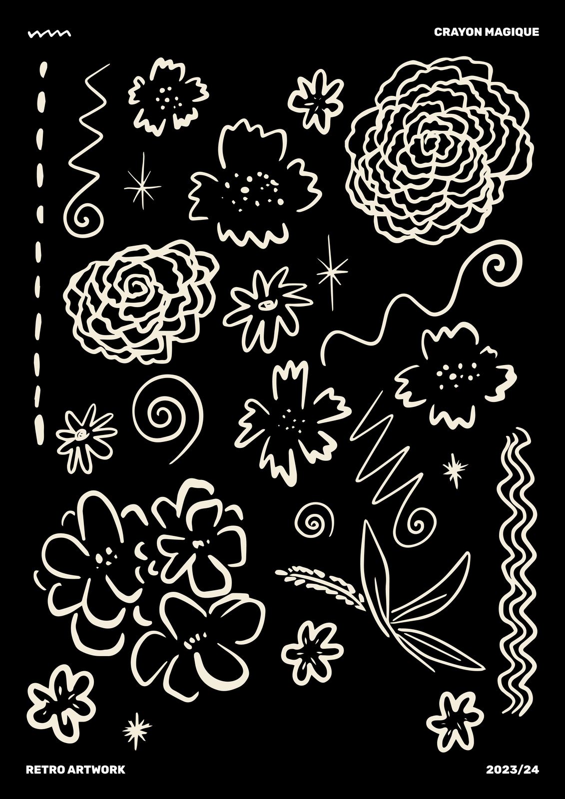 Poster - Crayon Magique Retro Artwork