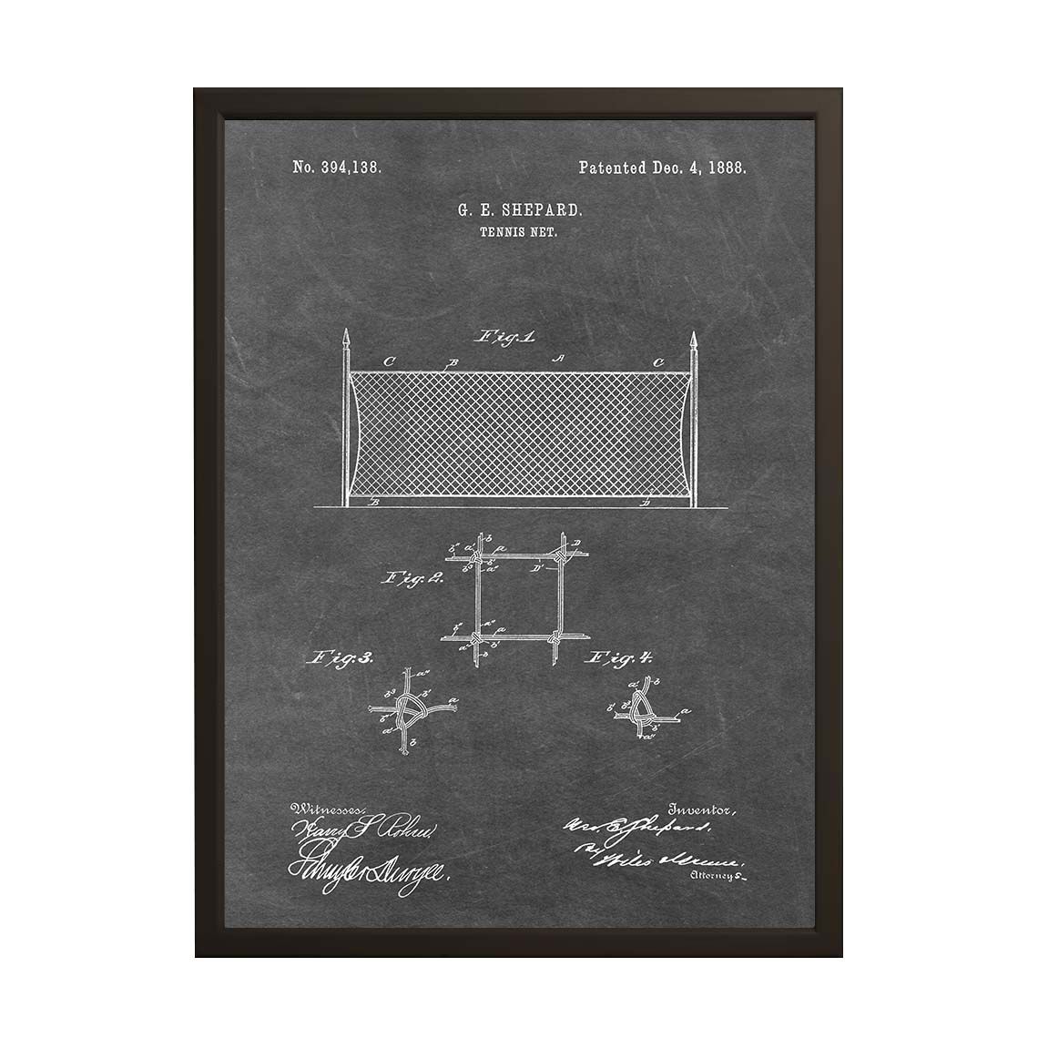 Octrooitekening Poster - Tennisnet