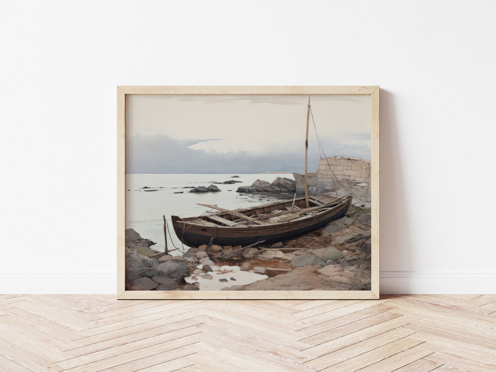 Poster - Boot aan Zee