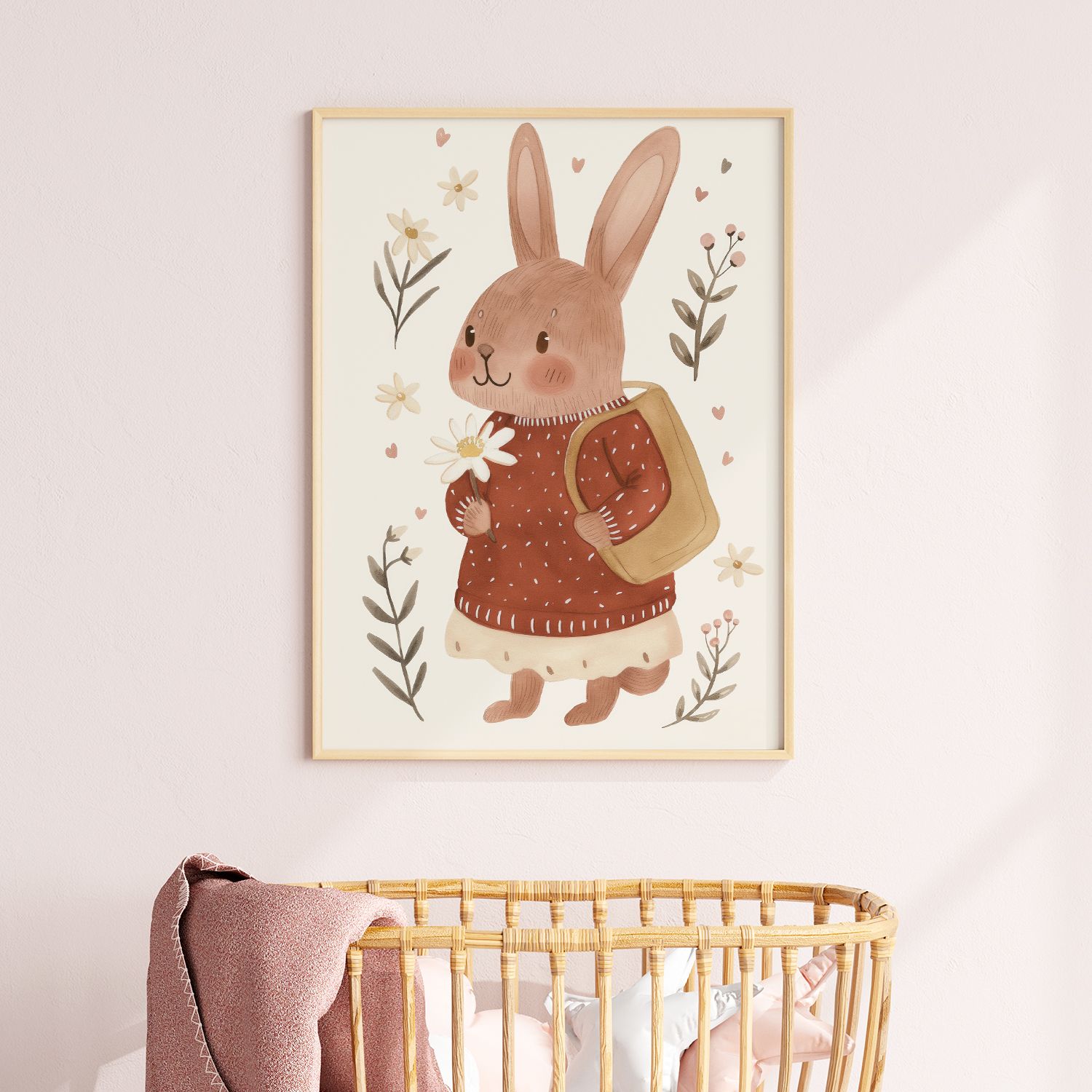 Poster - Schattige Konijnenillustratie