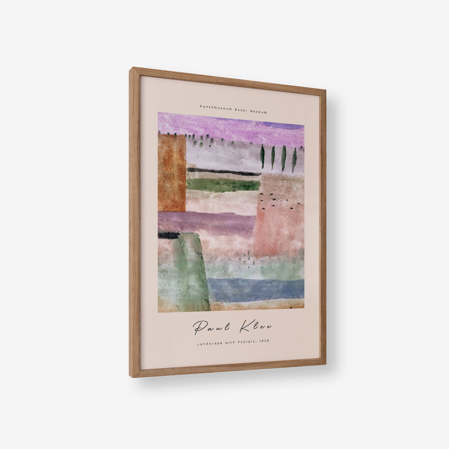 Poster - Landschap met populieren door Paul Klee