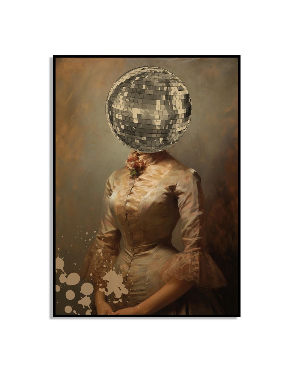 Vintage Dame met Discobal Poster