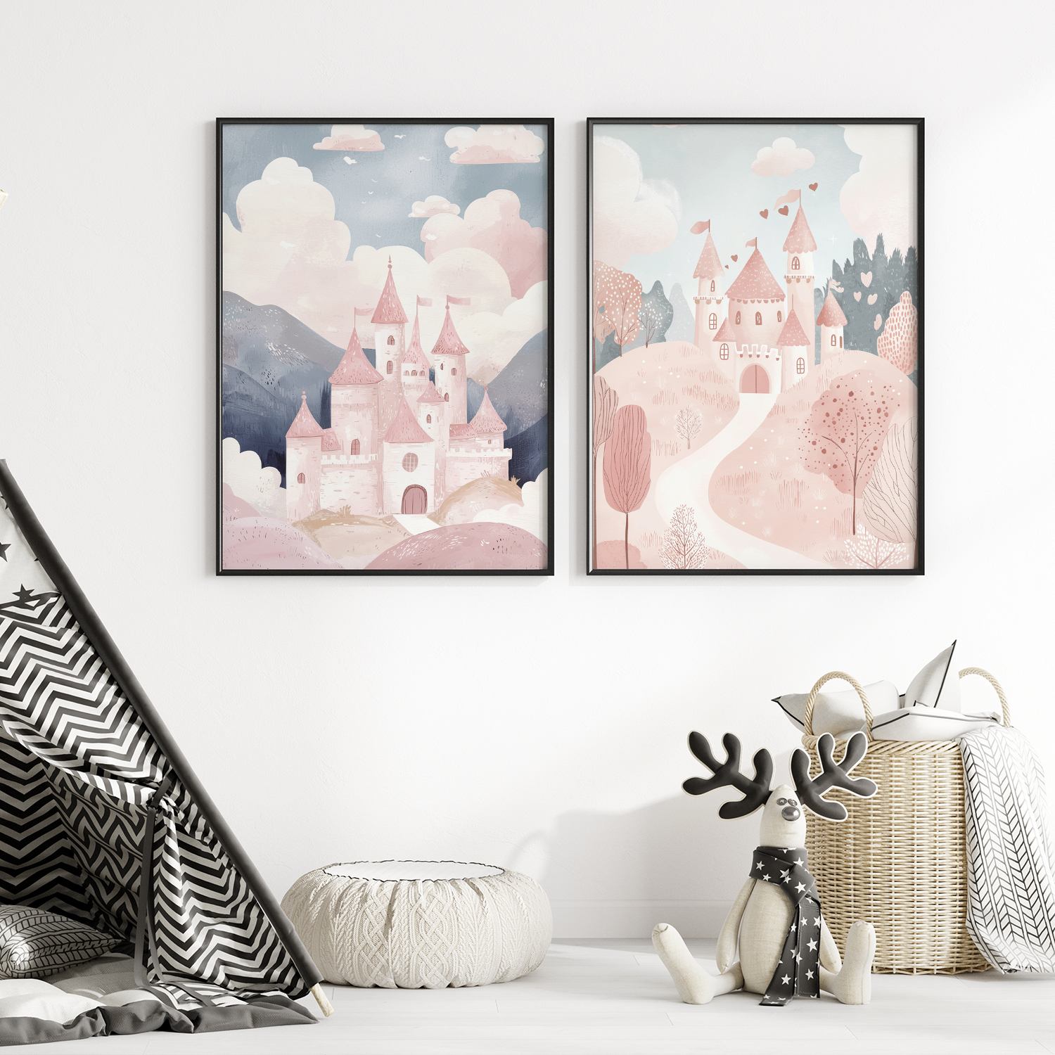 Poster - Sprookjeskasteel / Set van 2
