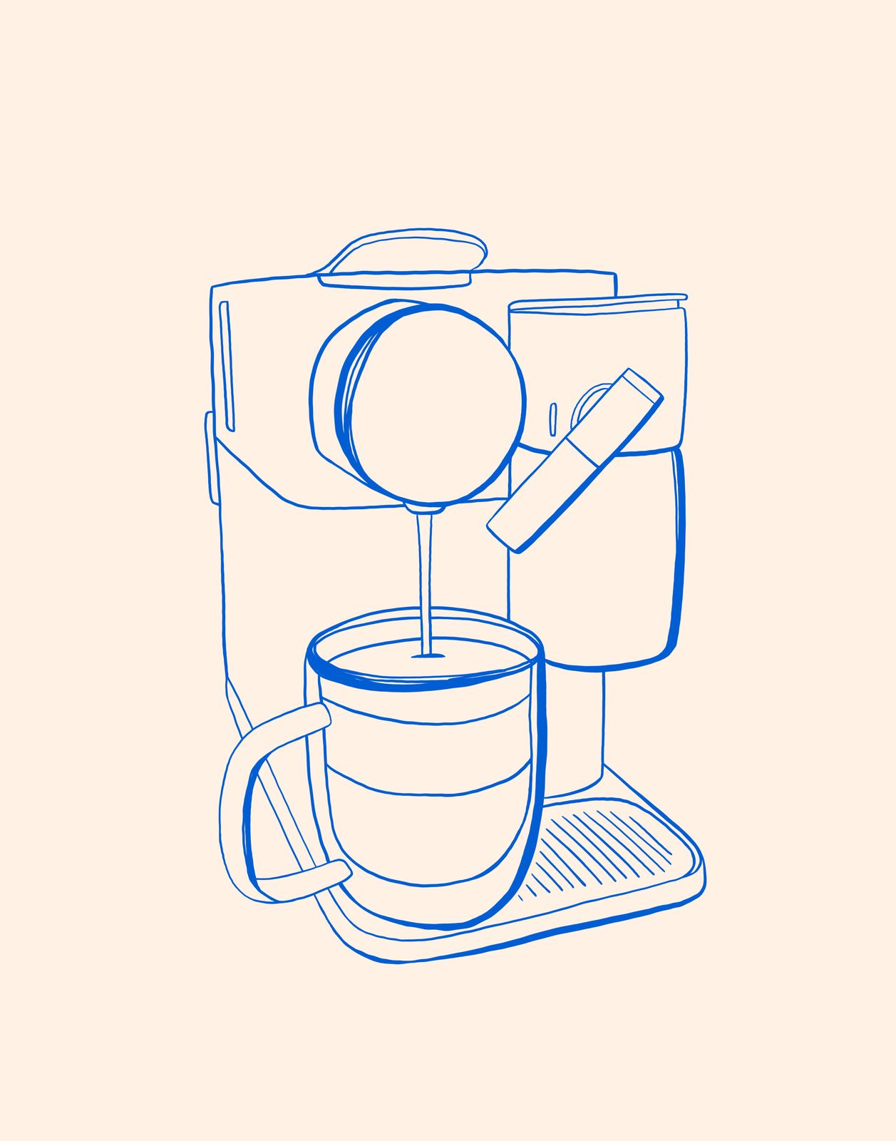 Poster - Koffiemachine Schets