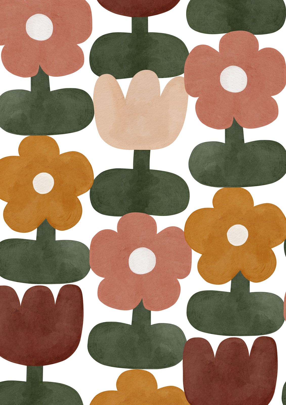 Poster - Bloem Retro Ontwerp