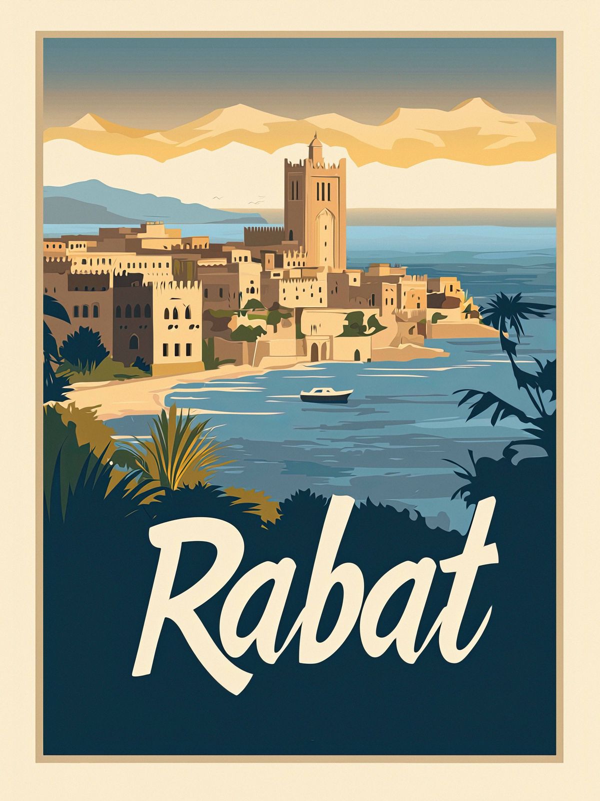 Poster - Rabat Stadsgezicht