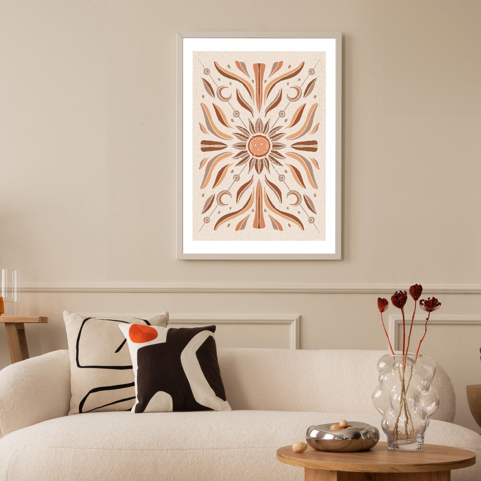 Abstract Bloemenontwerp Poster
