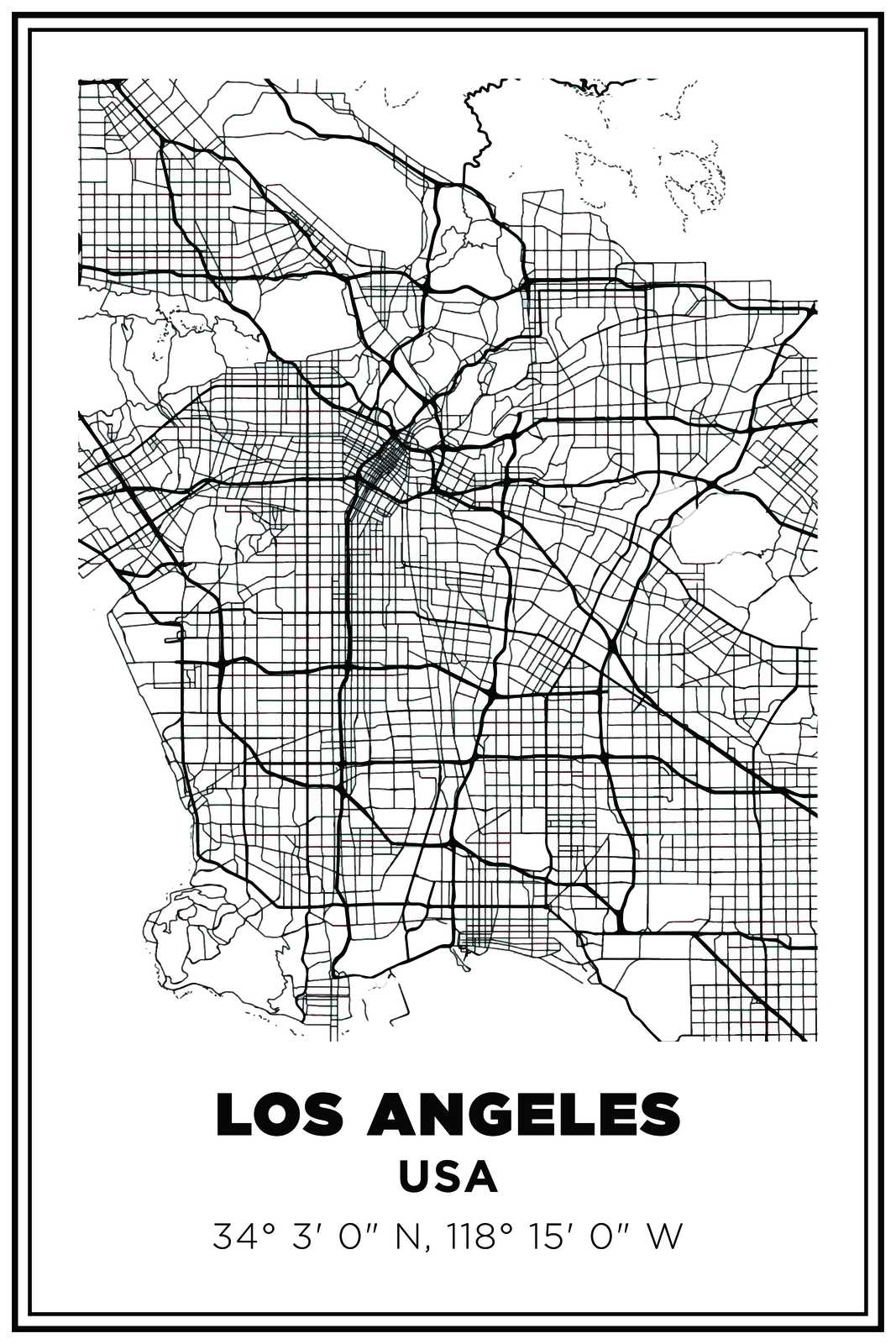 Los Angeles Kaartposter