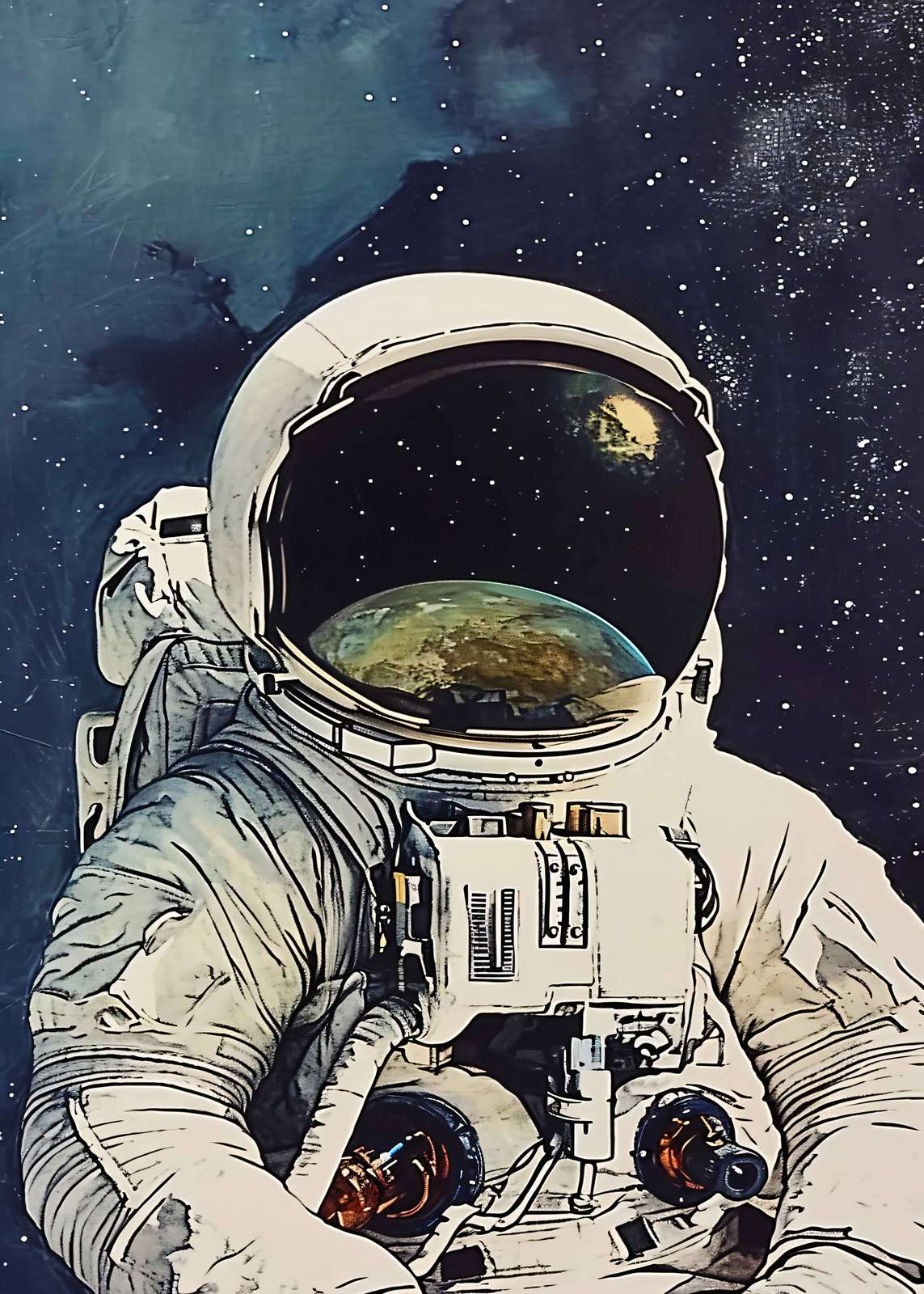 Poster - Astronaut Illustratie