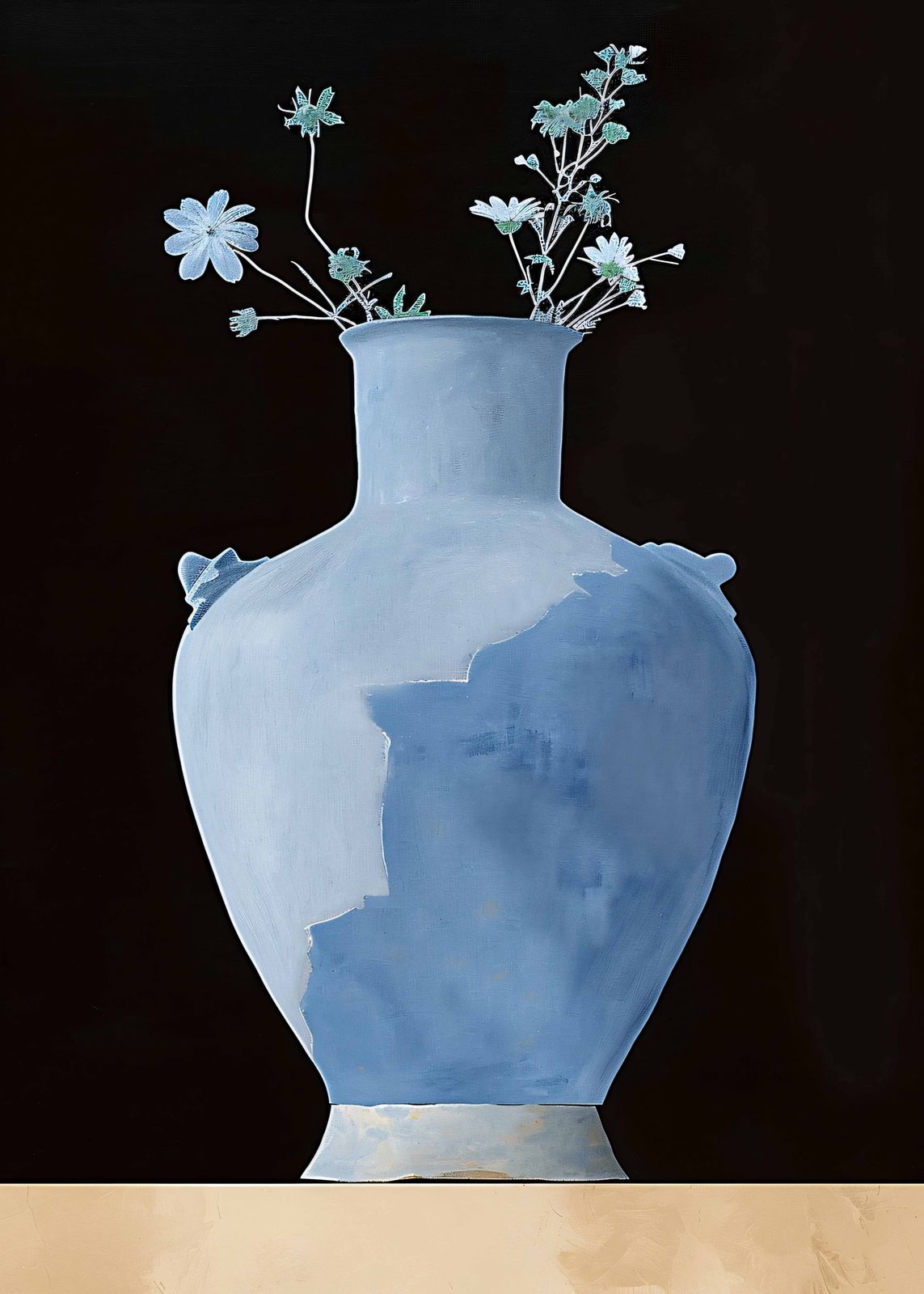 Poster - Blauwe Vaas Kunst