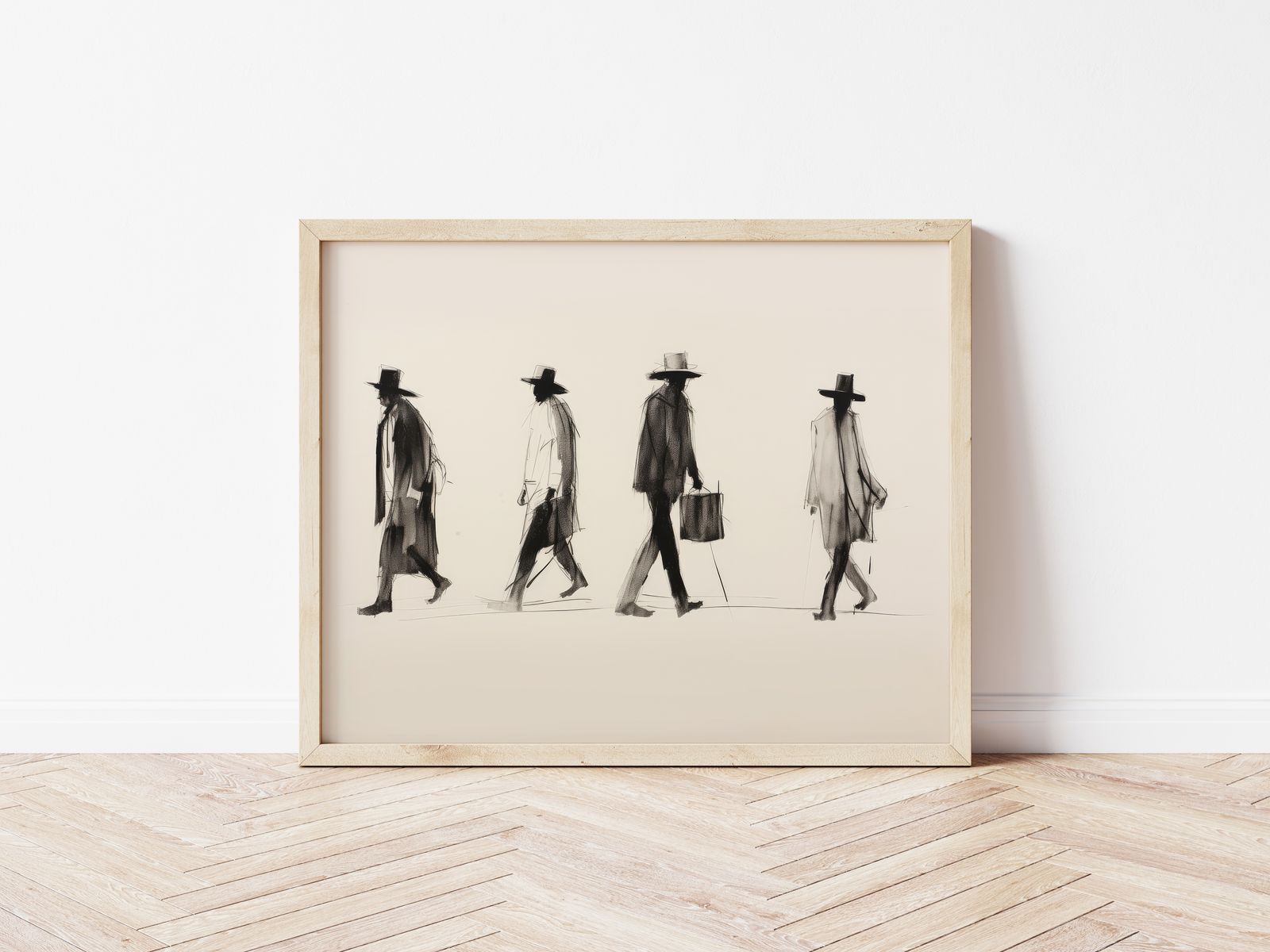 Poster - Wandelende Figuren