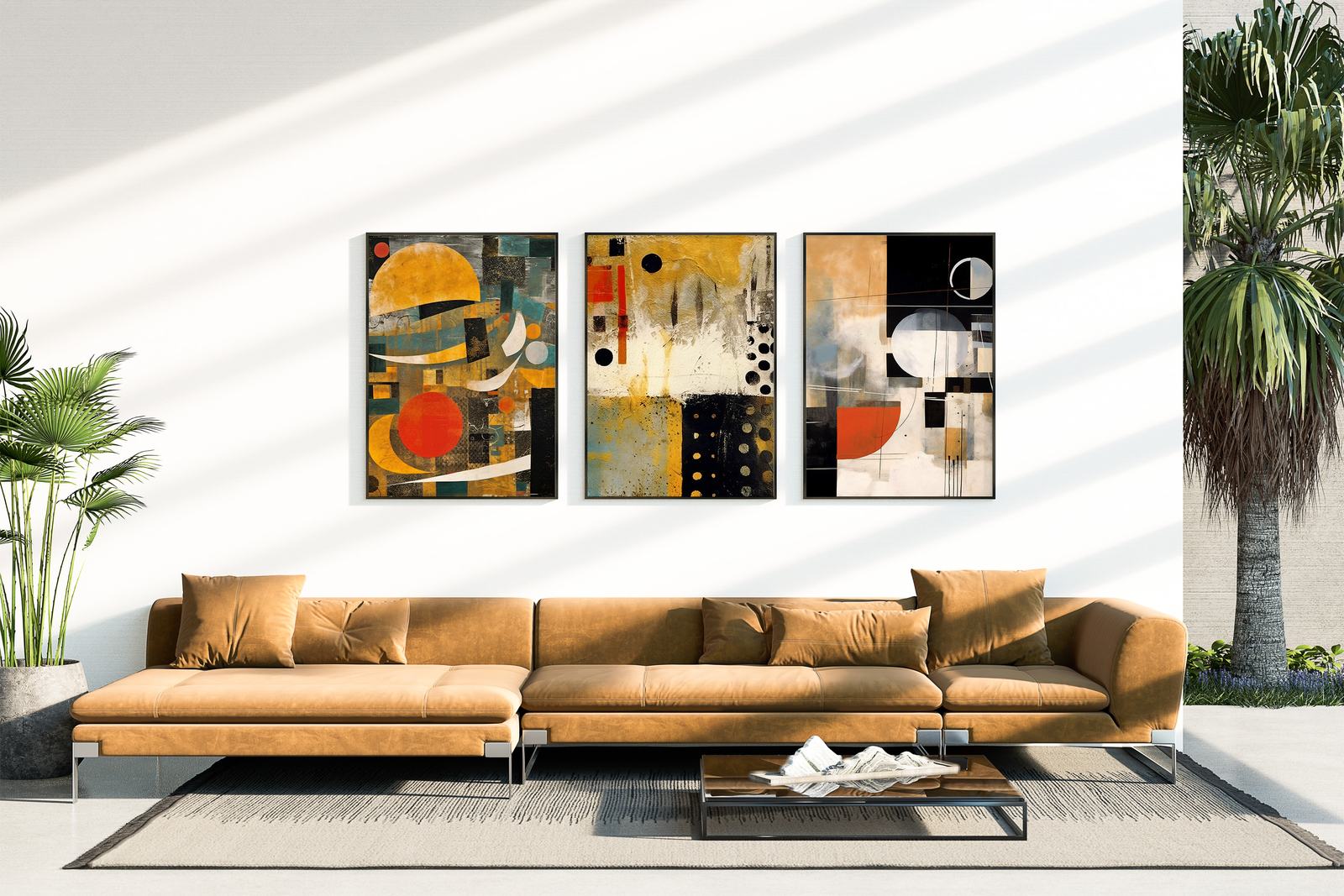 Poster - Abstracte Geometrische Kunst Set van 3