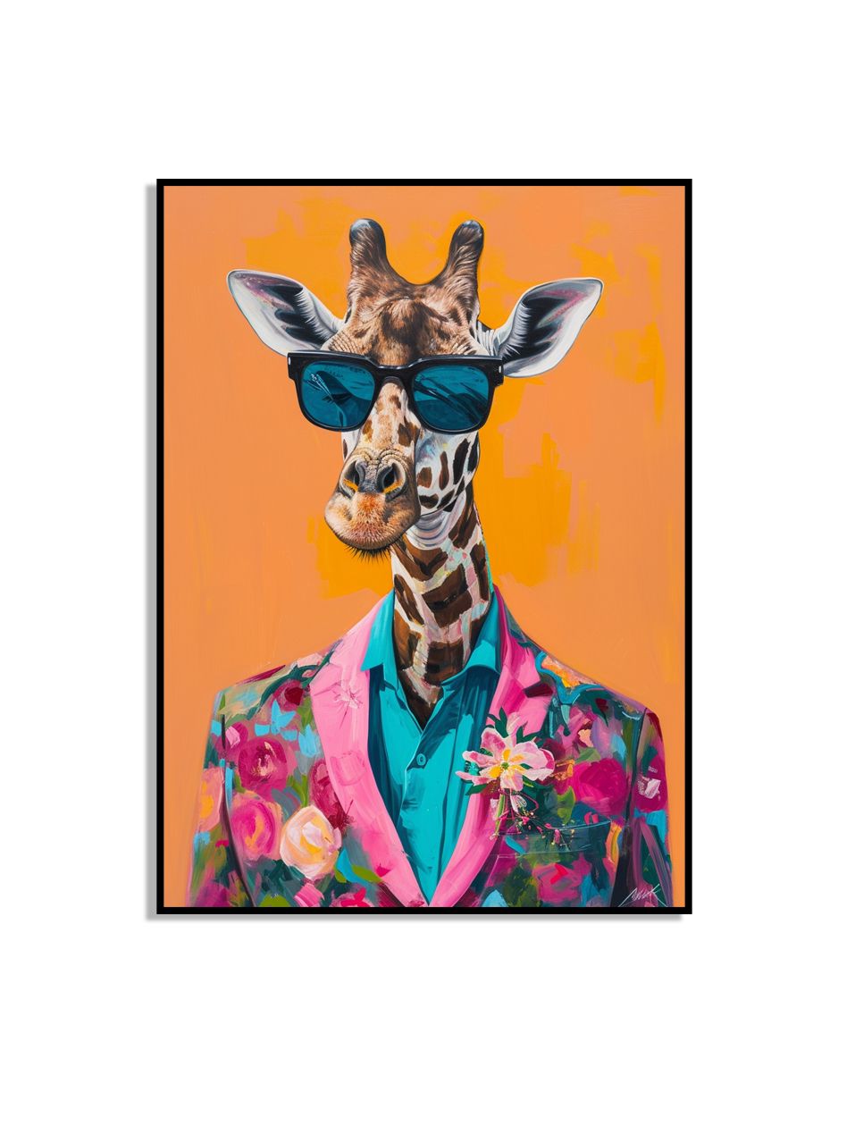 Stijlvolle Giraffe Wandposter