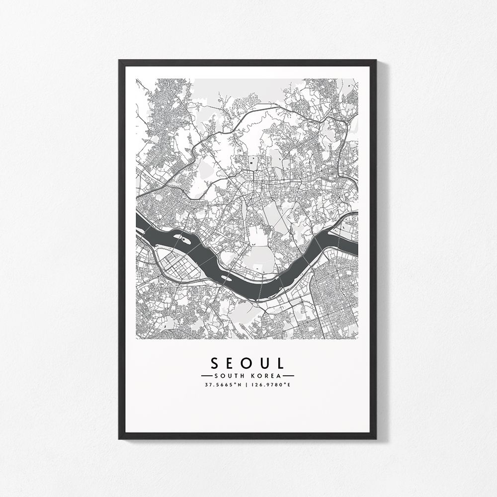 Poster - Seoul Kaart